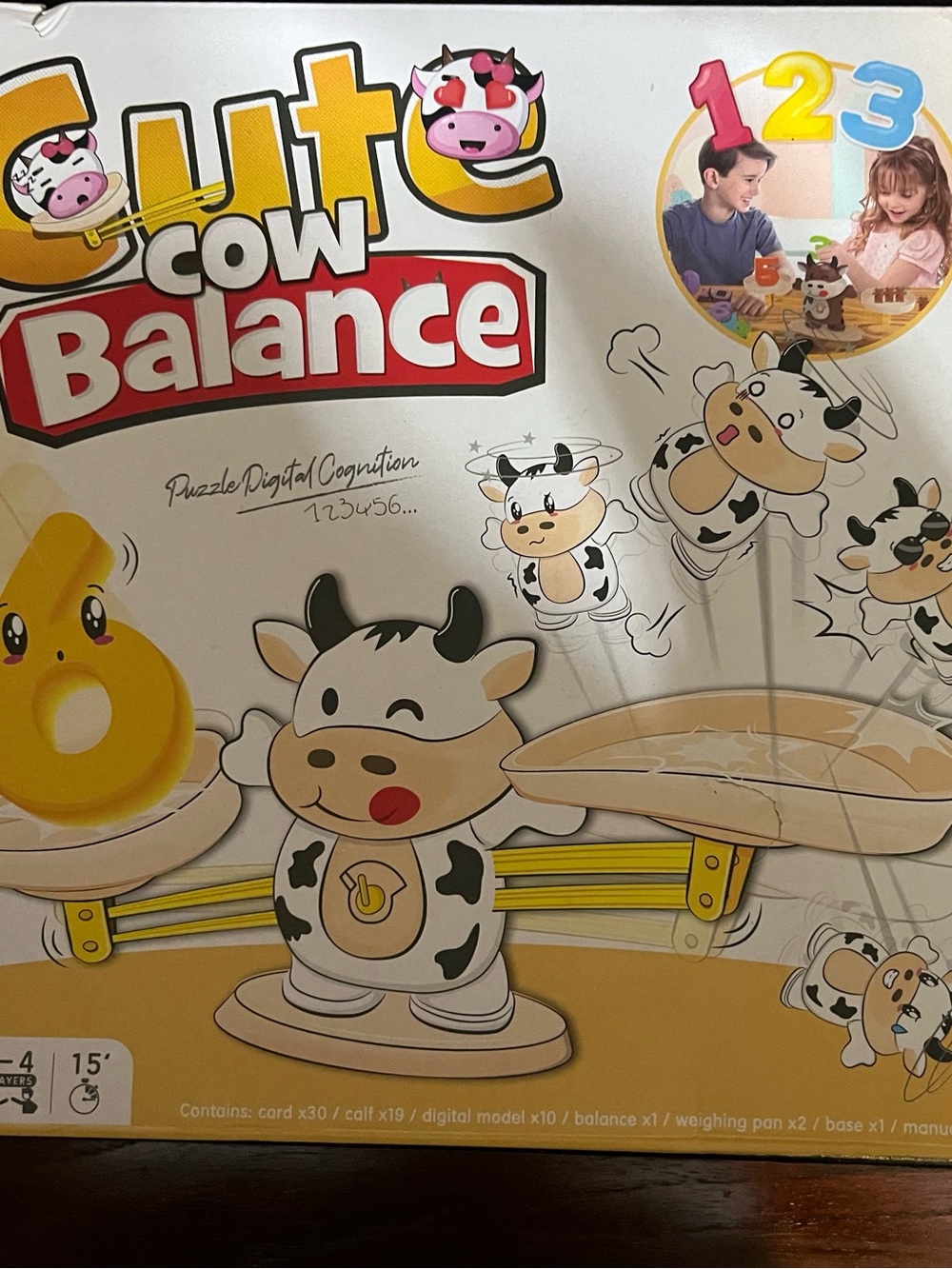 Cute Cow Balance Game by